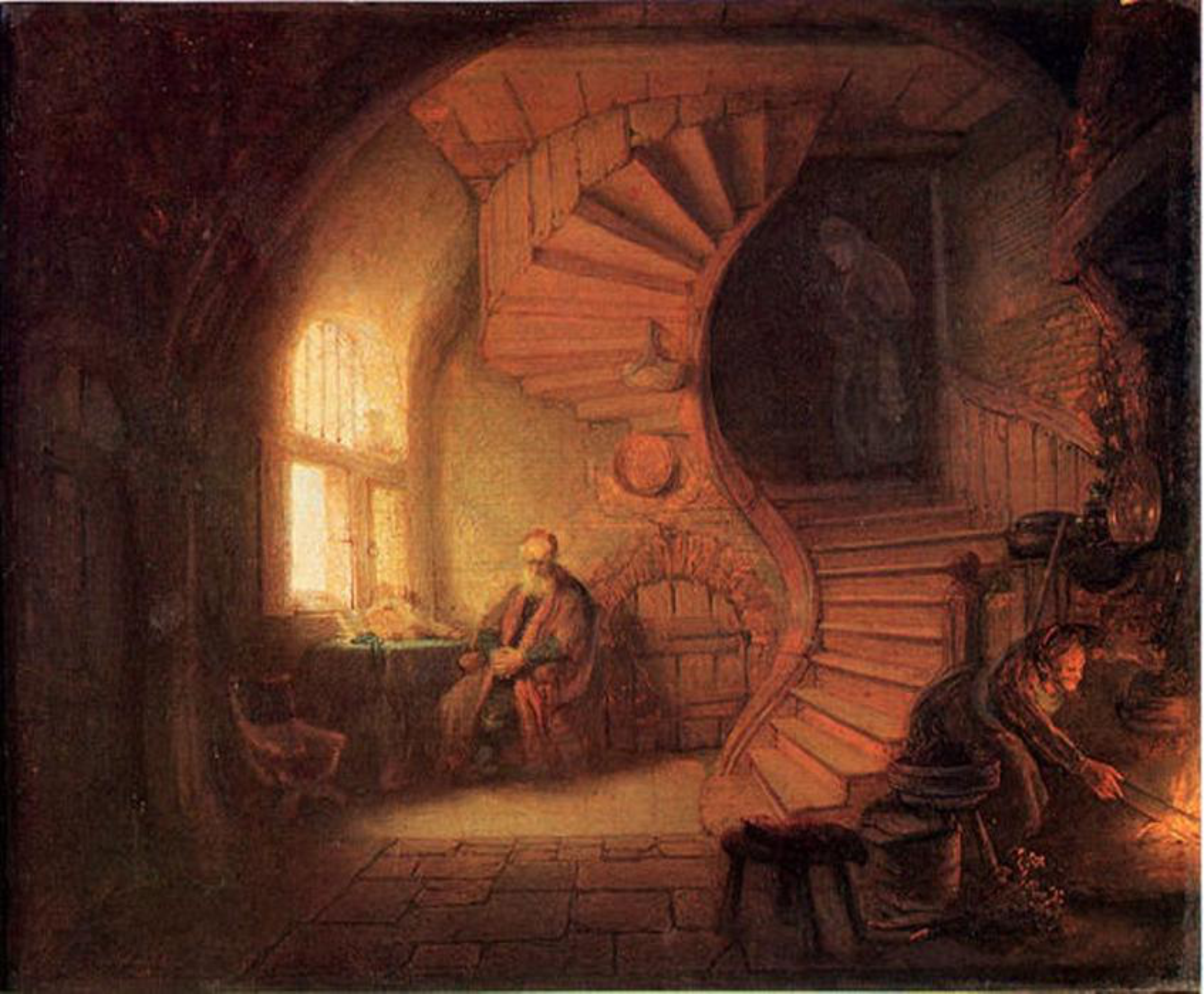 Rembrandt, Filosoof in meditatie, 1632