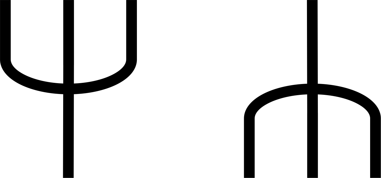 The psi and the anti-psi symbol